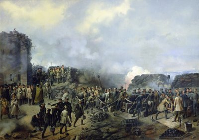 Die französisch-russische Schlacht bei Malakhov Kurgan 1855, 1856 von Grigory Shukayev